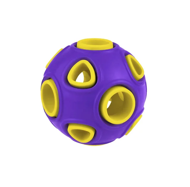 Іграшка BronzeDog Jumble airball, для собак, з ароматом ванілі, фіолетово-жовтий, 7 см