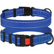 Ошейник BronzeDog Active, для собак, нейлоновый, фастекс пластик, синий, 30-40×2 см