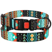 Ошейник BronzeDog Urban, для собак, нейлоновый, фастекс пластиковый, принт ацтеки, 30-40×2 см