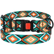 Ошейник BronzeDog Urban, для собак, нейлоновый, фастекс пластиковый, принт ромбы, 25-33×1.6 см