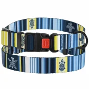 Ошейник BronzeDog Urban West, для собак, нейлоновый, фастекс пластиковый, синий, 25-33×1.6 см
