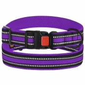 Ошейник BronzeDog Urban Mesh, для собак, нейлон и 3-D сетка, фастекс пластик, фиолетовый, 25-33×2 см
