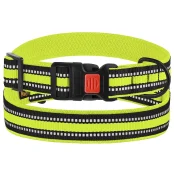 Ошейник BronzeDog Urban Mesh, для собак, нейлон и 3-D сетка, фастекс пластик, лимонный, 30-40×2 см