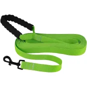 Поводок BronzeDog Active для собак, нейлоновый с мягкой ручкой, салатовый, 6 м×2.5 см
