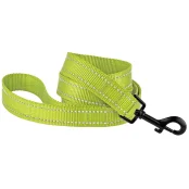 Поводок BronzeDog Active для собак, светоотражающий нейлон, салатовый, 152×1 см