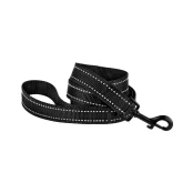 Поводок BronzeDog Active для собак, светоотражающий нейлон, чёрный, 152×1 см