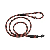 Поводок BronzeDog Active для собак, водоотталкивающий, чёрно-оранжевый, 183×1.2 см