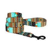 Поводок BronzeDog Tribal для собак, нейлон, принт ацтеки, 152×2.5 см
