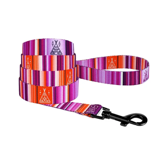 Поводок BronzeDog Urban West для собак, фиолетовый, 152×2 см