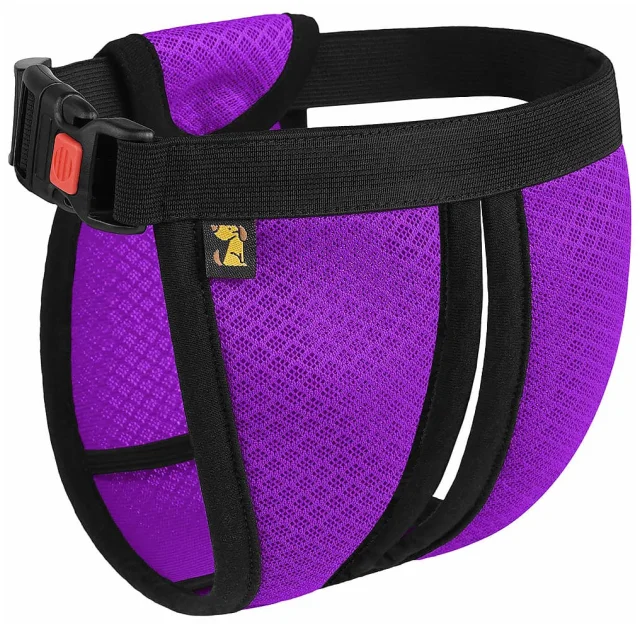 Трусы гигиенические BronzeDog Mesh для собак, нейлон с 3D сеткой, регулируемые, фиолетовый, L