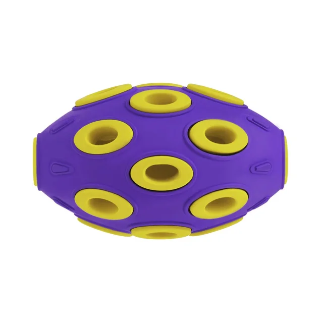 Іграшка BronzeDog Jumble airball, для собак, з ароматом ванілі, фіолетово-жовтий, 12 см