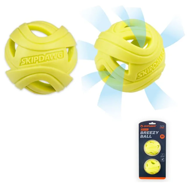 Набор мячей для собак BronzeDog Skipdawg TPR Breezy ball, для облегчения дыхания, 2 штуки по 7 см
