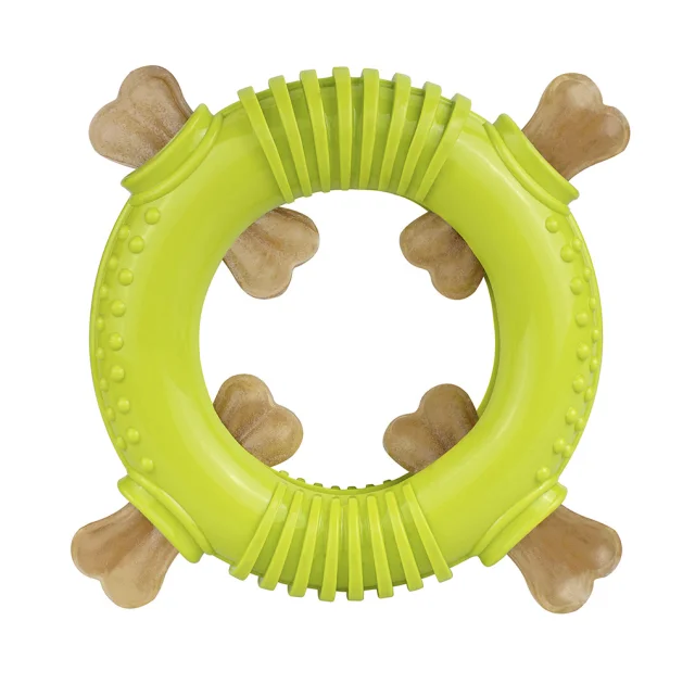 Игрушка-кольцо для собак BronzeDog Smart Ring, мотивационная, салатовый 16×3 см