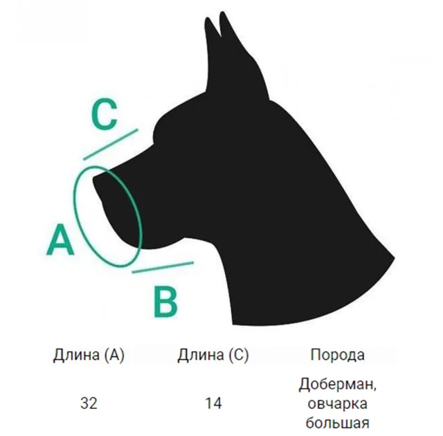 Намордник BronzeDog, для собак, водоотталкивающий, биотановый, оранжево-чёрный, 32 см