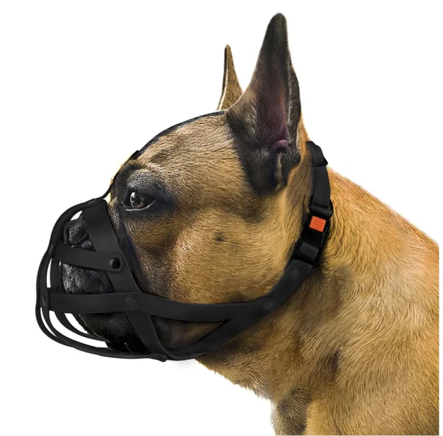 Намордник BronzeDog, для собак, водоотталкивающий, биотановый, чёрный, 28 см