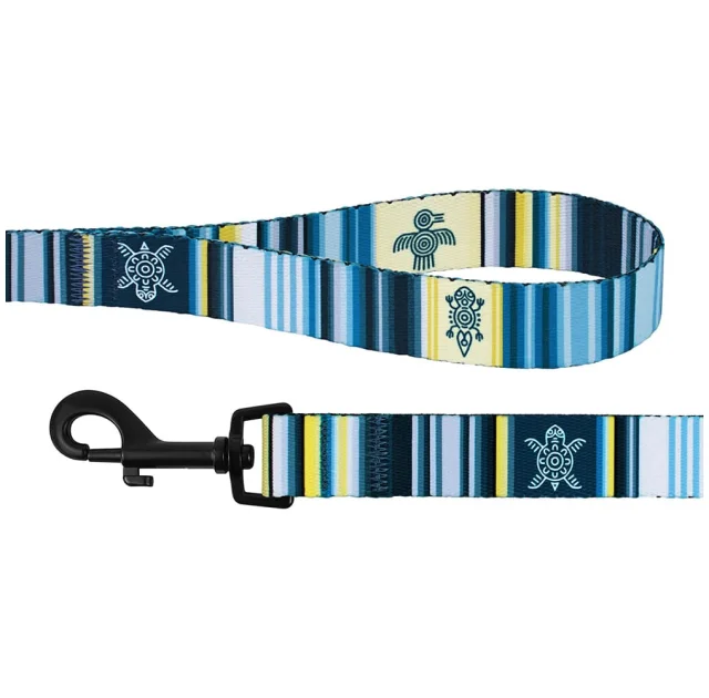 Поводок BronzeDog Urban West для собак, синий, 152×2.5 см