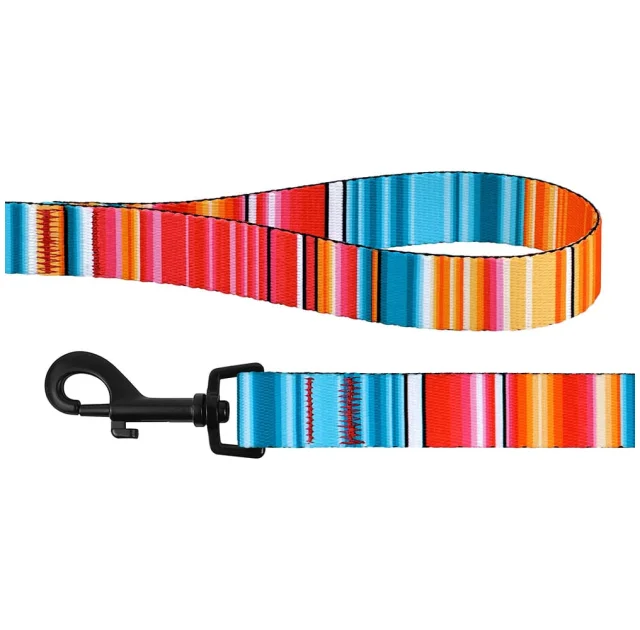 Поводок BronzeDog Urban West для собак, красный, 152×1.6 см