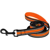 Поводок BronzeDog Mesh для собак, сетчатый нейлон, оранжевый, 200×2.5 см