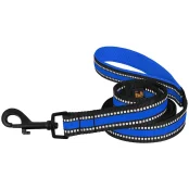 Поводок BronzeDog Mesh для собак, сетчатый нейлон, синий, 200×1.6 см