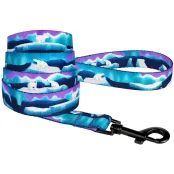 Поводок BronzeDog Travel для собак, нейлон, принт Арктика, 152×2 см