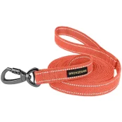 Поводок BronzeDog Cotton для собак, брезент с карабином на замке, оранжевый, 500×2 см