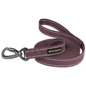 Поводок BronzeDog Cotton для собак, брезент с карабином на замке, чери, 500×2 см
