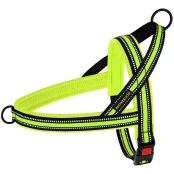 Шлея BronzeDog Mesh Скандинавская для собак, лимонный, 32-38 см