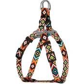 Шлея BronzeDog Tribal для собак, нейлон, принт гуцульский, оранжевый, 28-40 см