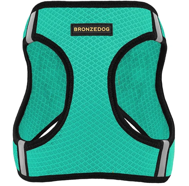 Шлея BronzeDog Mesh Vest для собак, сетчатый нейлон, ментоловый, 24-26 см