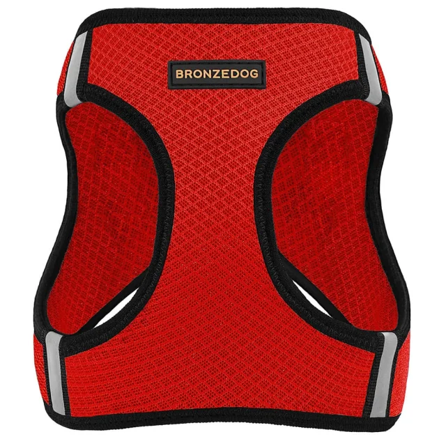Шлея BronzeDog Mesh Vest для собак, сетчатый нейлон, красный, 29-34 см