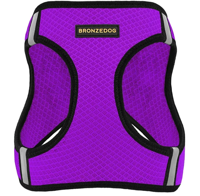 Шлея BronzeDog Mesh Vest для собак, сетчатый нейлон, фиолетовый, 42-47 см