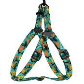 Шлея BronzeDog Camo для собак, нейлон, зелёный, 57-73 см