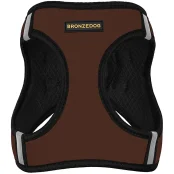Шлея BronzeDog Sport Vest для собак из нейлона, неопрена и 3D сетки, коричневый, 43-53 см