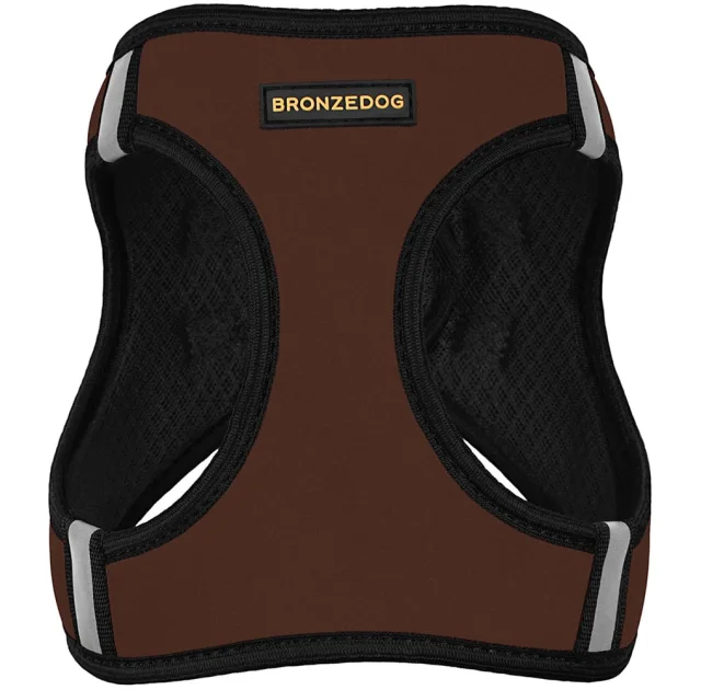 Шлея BronzeDog Sport Vest для собак из нейлона, неопрена и 3D сетки, коричневый, 43-53 см