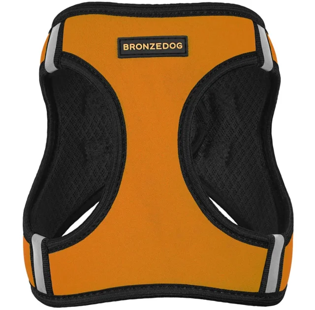 Шлея BronzeDog Sport Vest для собак из нейлона, неопрена и 3D сетки, оранжевый, 42-47 см