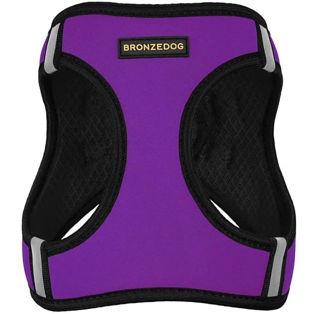 Шлея BronzeDog Sport Vest для собак из нейлона, неопрена и 3D сетки, фиолетовый, 42-47 см