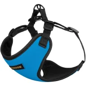 Шлея BronzeDog Sport для собак из неопрена, голубой, 35-38 см