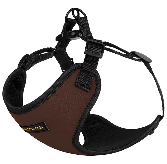 Шлея BronzeDog Sport для собак из неопрена, коричневый, 28-33 см