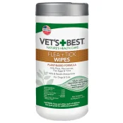 Вологі серветки VET`S BEST Flea&Tick Wipes від бліх і кліщів для собак і котів, 50 шт