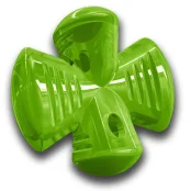 Игрушка для собак Bionic Opaque Stuffer, для лакомств и жевания, зелёная, 12.5×12.5×6.8 см