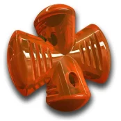 Игрушка для собак Bionic Opaque Stuffer, для лакомств и жевания, оранжевая, 12.5×12.5×6.8 см