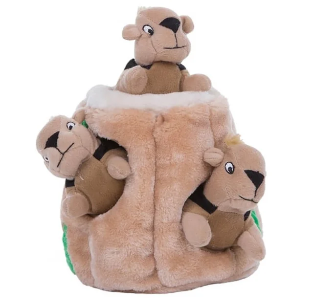 Интерактивная игрушка для собак Outward Hound Hide-A-Squirrel, большая, коричневая, 18×20 см