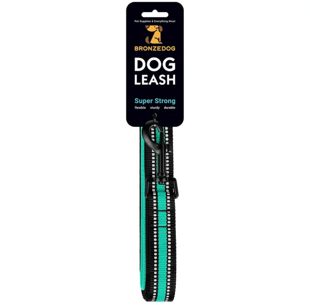 Повідець BronzeDog Mesh для собак, сітчастий нейлон, ментоловий, 200×2.5 см