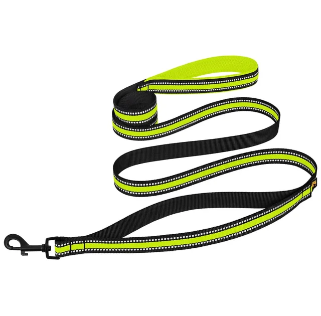 Повідець BronzeDog Mesh для собак, сітчастий нейлон, лимон, 200×2.5 см
