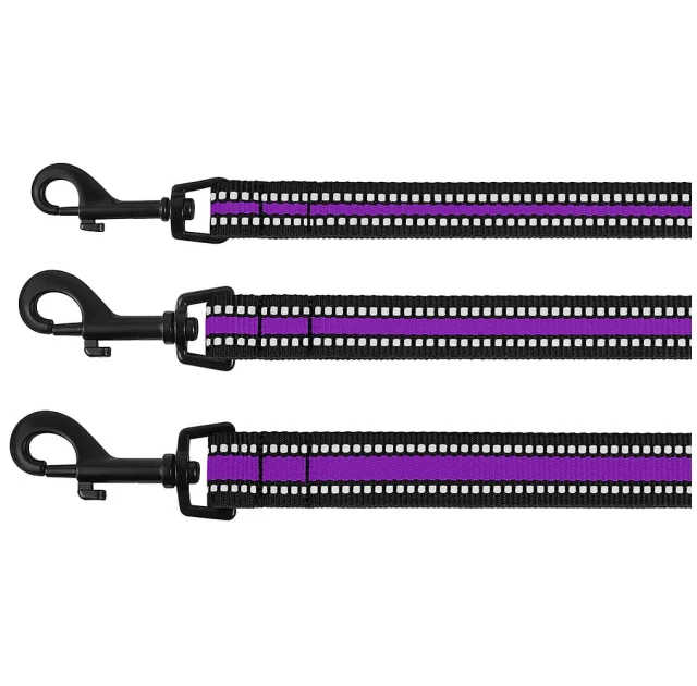 Поводок BronzeDog Mesh для собак, сетчатый нейлон, фиолетовый, 200×2.5 см