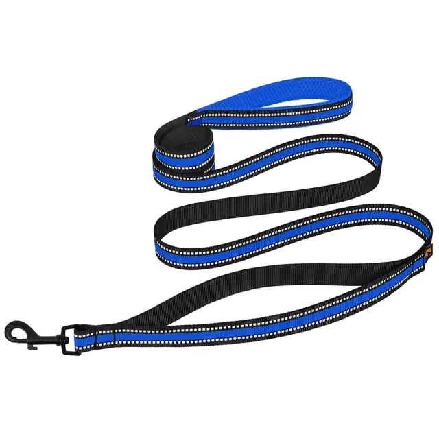 Поводок BronzeDog Mesh для собак, сетчатый нейлон, синий, 200×2 см
