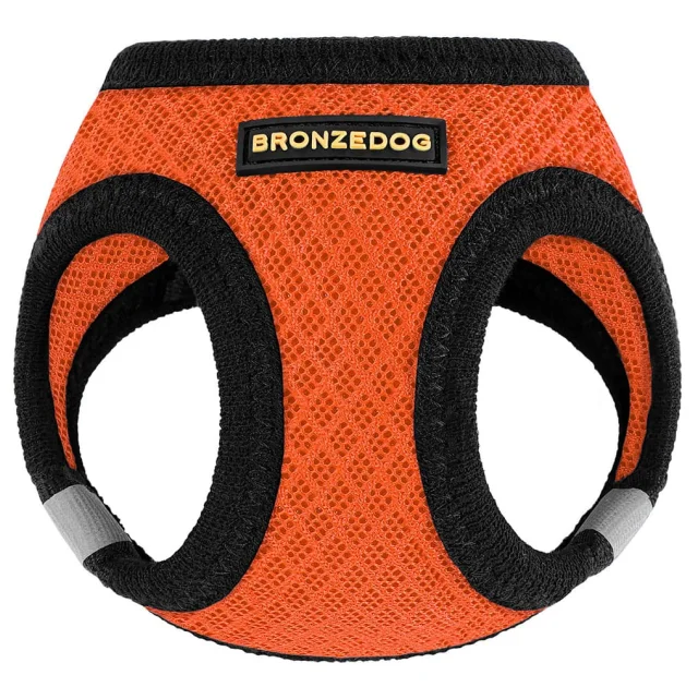 Шлея BronzeDog Mesh Vest для собак, сетчатый нейлон, оранжевый, 26-29 см