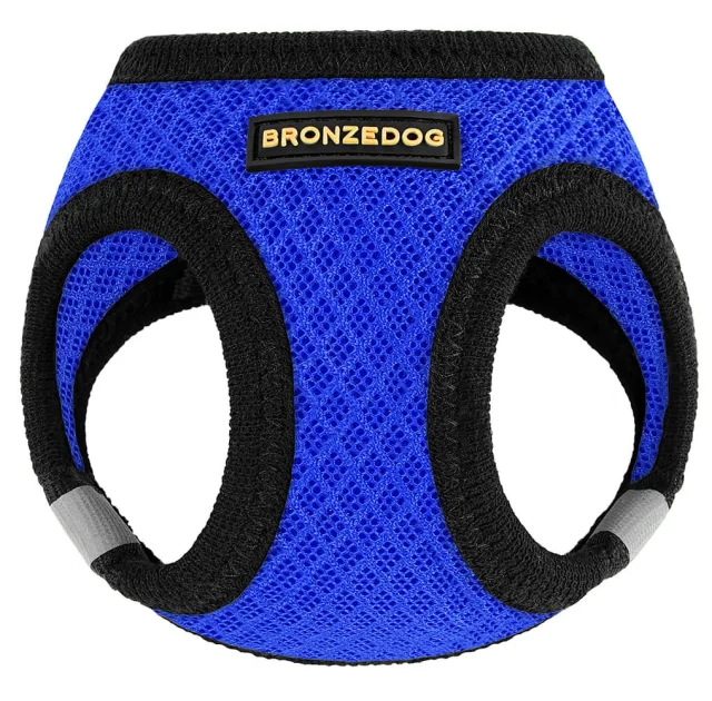 Шлея BronzeDog Mesh Vest для собак, сетчатый нейлон, синий, 43-53 см