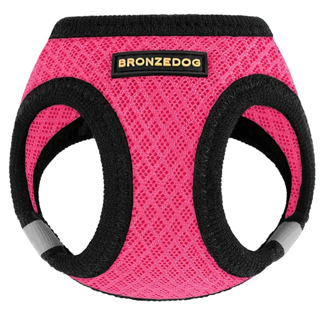 Шлея BronzeDog Mesh Vest для собак, сетчатый нейлон, розовый, 34-42 см