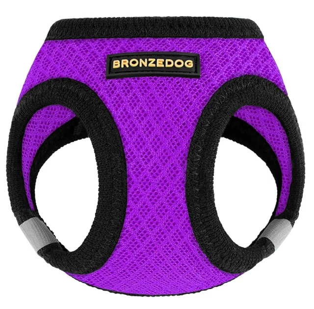 Шлея BronzeDog Mesh Vest для собак, сетчатый нейлон, фиолетовый, 34-42 см